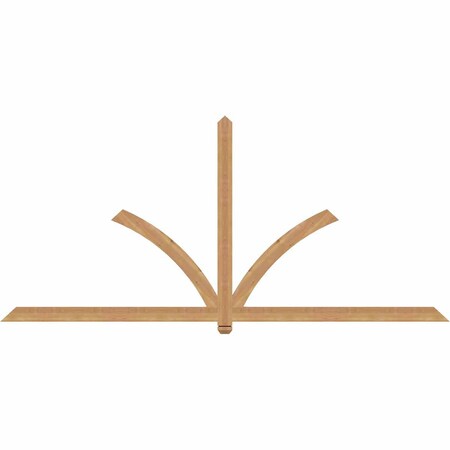 Ekena Millwork Redmond Timber Gable Bracket, Western Red Cedar, 108"W x 49"H x 1 1/2"D x 3 1/2"F, 11/12 Pitch GBW108X49X0204RED00SWR